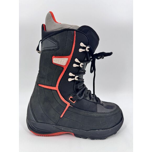BURTON Driver Men's Black Rust Red Orange Snowboard Boots Size 8 - Picture 1 of 11